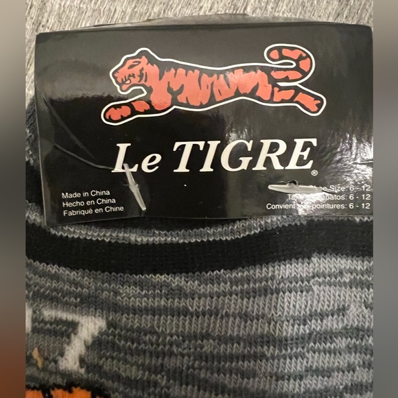 LE TIGRE 6 PACK MEN'S LOW CUT SOCKS TRAINING STYLE #TIGER SHOE SIZE 6-12 NWT - Picture 13 of 16